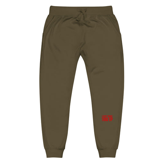 Camo with Red Unisex fleece sweatpants - I Cant Make This Up